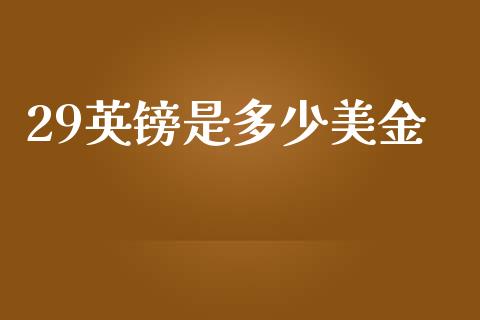 29英镑是多少美金_https://wap.lxcailiao.com_融资担保_第1张