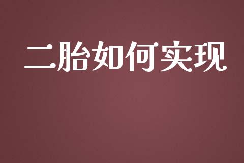 二胎如何实现_https://wap.lxcailiao.com_财务管理_第1张