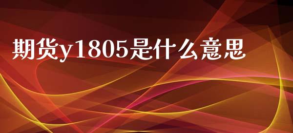 期货y1805是什么意思_https://wap.lxcailiao.com_金融监管_第1张