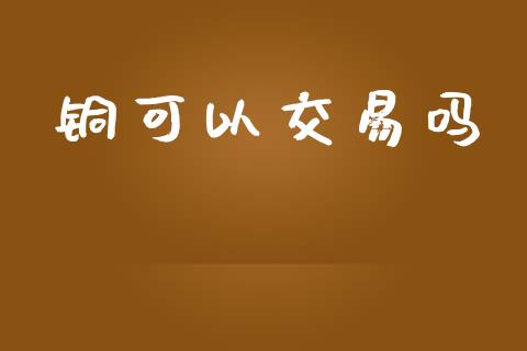 铜可以交易吗_https://wap.lxcailiao.com_融资担保_第1张