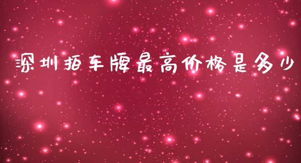 深圳拍车牌最高价格是多少_https://wap.lxcailiao.com_融资担保_第1张