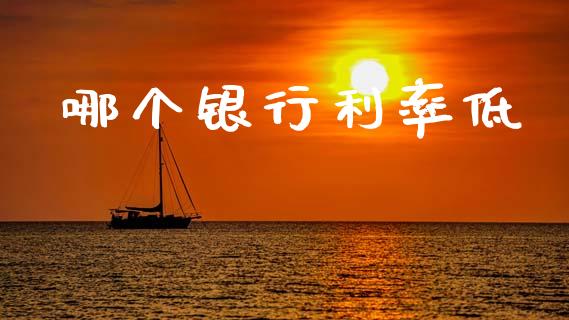 哪个银行利率低_https://wap.lxcailiao.com_财务管理_第1张