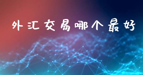 外汇交易哪个最好_https://wap.lxcailiao.com_股权投资_第1张
