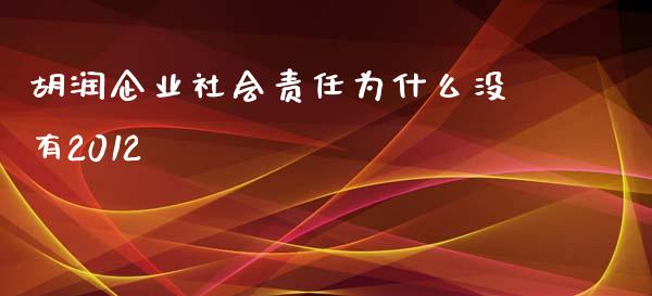 胡润企业社会责任为什么没有2012_https://wap.lxcailiao.com_金融监管_第1张