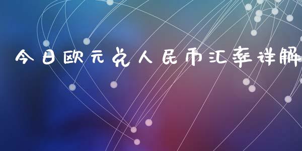 今日欧元兑人民币汇率详解_https://wap.lxcailiao.com_财务管理_第1张