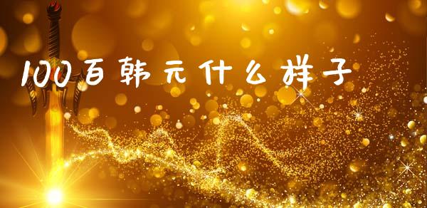 100百韩元什么样子_https://wap.lxcailiao.com_股权投资_第1张