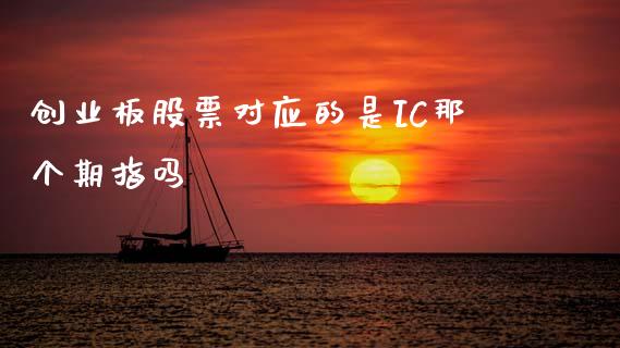 创业板股票对应的是IC那个期指吗_https://wap.lxcailiao.com_财务管理_第1张